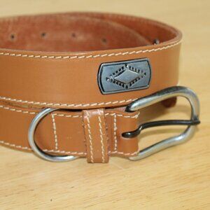 Cipriani Belt Women’s Medium Brown English Saddle Leather 5 Silver Conchos